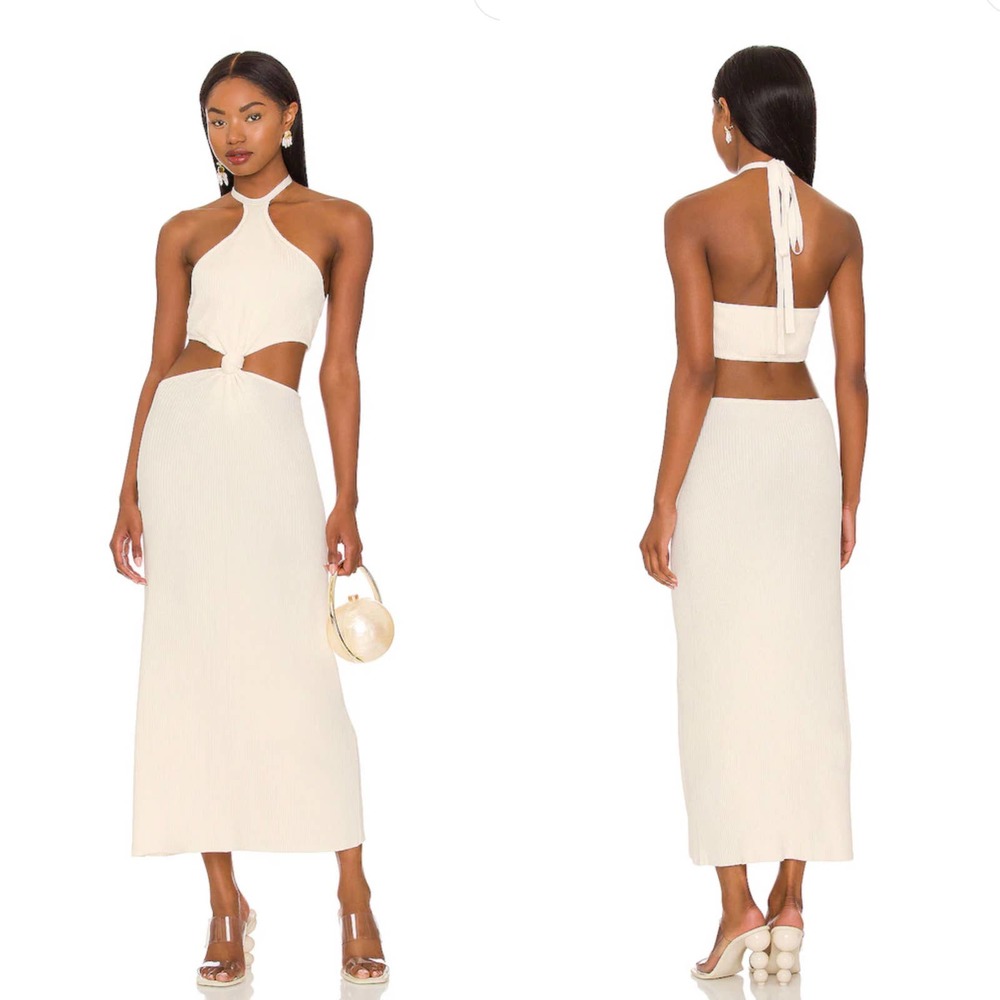 NWT Cult‎ Gaia Cameron Knit Dress in Off White Size Large